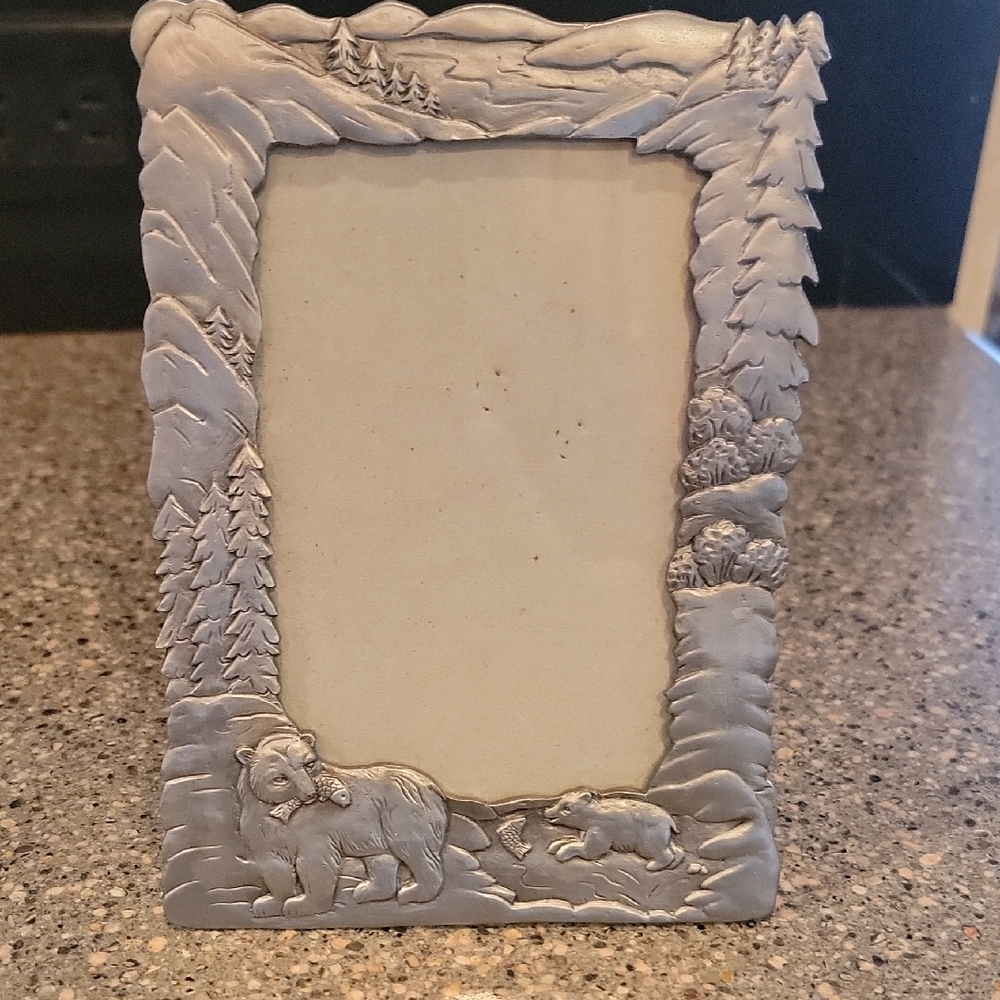 Silver Bear-Themed Picture Frame (New In Box)